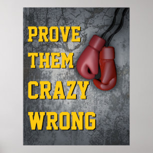 Poster Luvas de Boxe Comprovem que Eles Estão Errados Mot