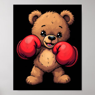 Poster Luvas de boxe de Urso Bonito