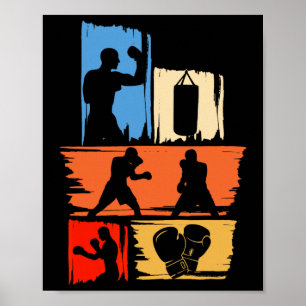Poster Luvas de Boxe G de Kickboxing de Boxe de Sombra
