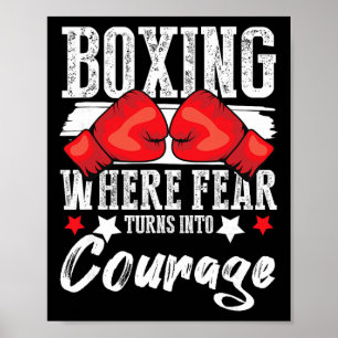 Poster Luvas de Boxe G de Kickboxing de Boxe Shadow Boxin