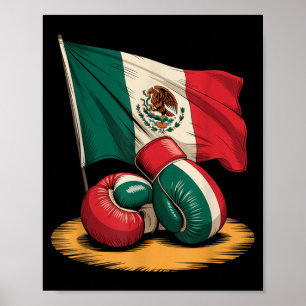 Poster Luvas De Boxe Mexicanas Lutador Los Guantes De Box
