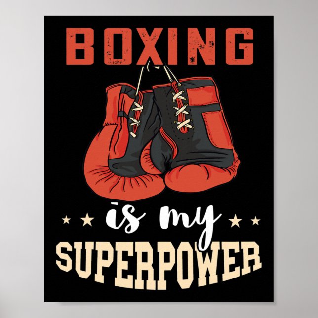 Poster Luvas de Boxe Superpoder Boxe Kickboxer Kickboxi (Frente)