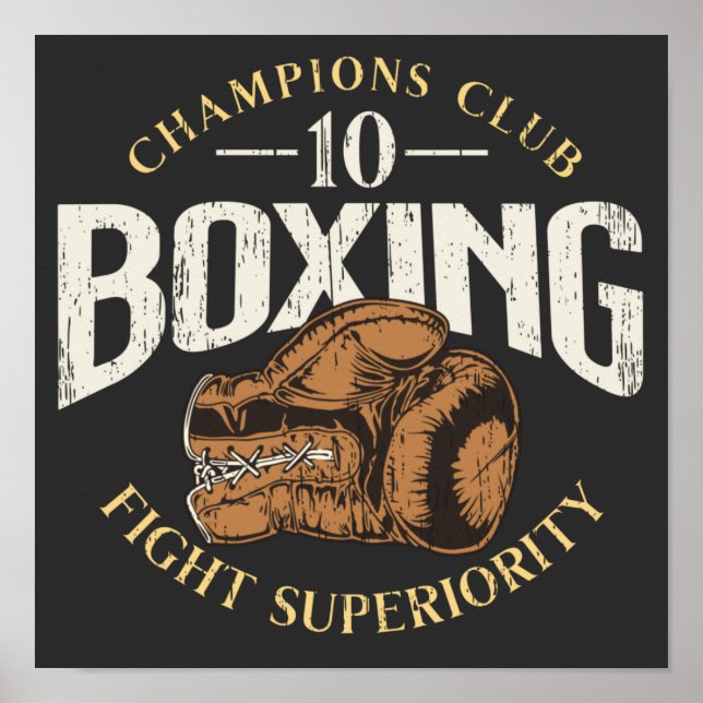 Poster Luvas de combate embutidas afladas (Frente)