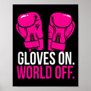 Poster Luvas de Treinamento de Kickboxing para Garotas Ki