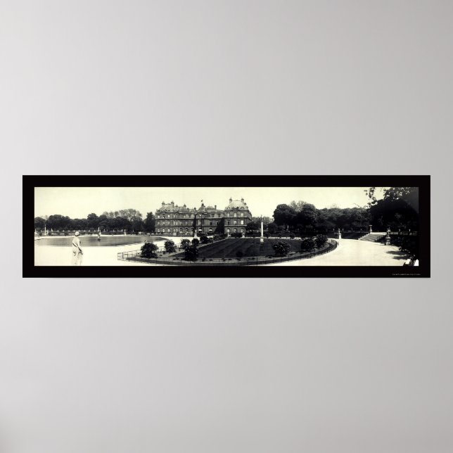 Póster Luxemburgo em Paris Foto 1909 (Frente)