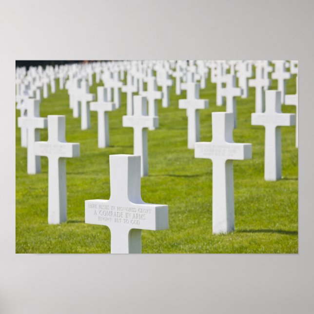 Póster Luxemburgo, Hamm. Cemitério Militar dos EUA (Frente)