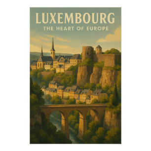 Póster Luxemburgo – O Coração da Europa