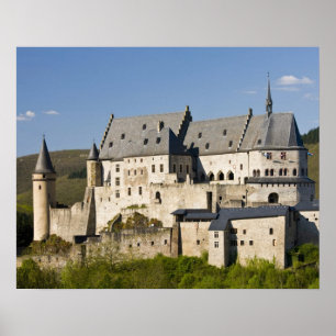 Poster Luxemburgo, Vianden. Castelo de Vianden (século XV