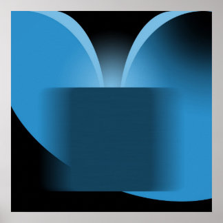Poster Luxo abstrato azul com AP0004 preto