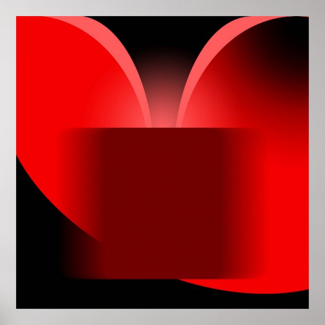 Poster Luxo Abstrato Vermelho com Preto AP0004 (Frente)