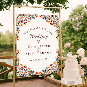 Poster Luxo Caprichoso Marfim Estilo Floral Borda Casamen