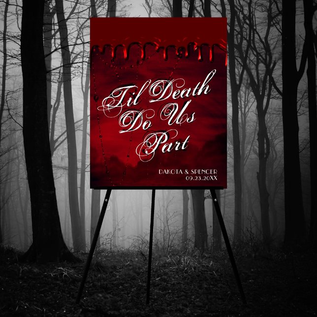 Poster Luxo Gótico | Black and Red Bloody Drill Welcome (Criador carregado)