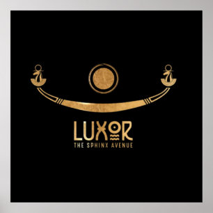 Poster Luxor Sphinx Avenue Khufus navio Karnak Egito