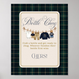 Poster Luxsary Urso Xadrez Chupeta de Mamadeira para Chá