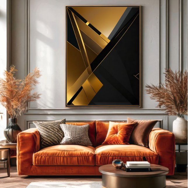 Poster Luxuoso Gráfico Preto Dourado (Criador carregado)