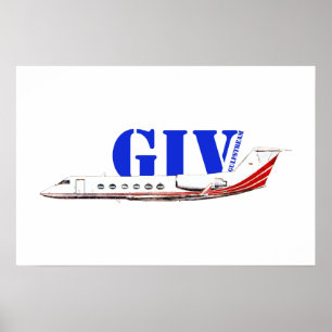 Poster Luxurioso Gulfstream IV Jet Privado