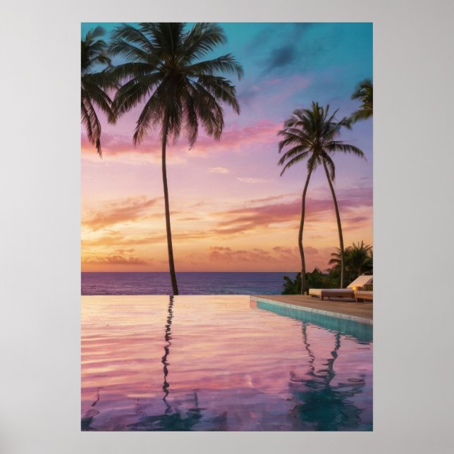 Poster Luxurious Golden Hour Wall Art - Ocean View Infini (Frente)
