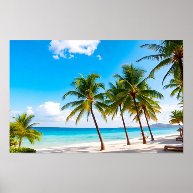 Poster Luxury tropical resort beach (Frente)