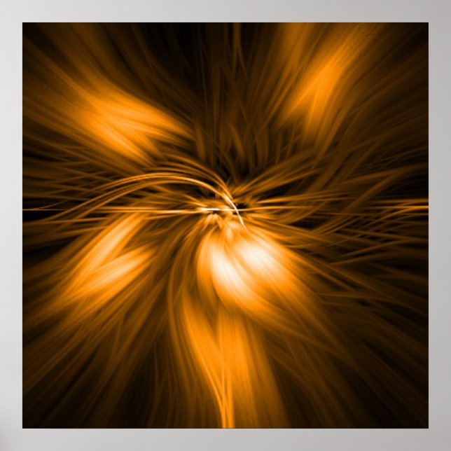 Poster luz âmbar de penas (Frente)