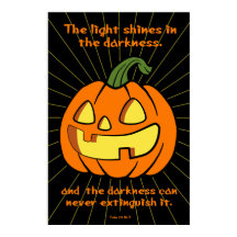 Luz brilha na escuridão Jack-o-lanterna