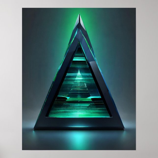 POSTER LUZ DE TEAL VERDE PIRAMID (Frente)