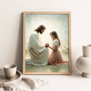 Poster Luz Dentro de Você, Arte Cristã, Jesus e Menina