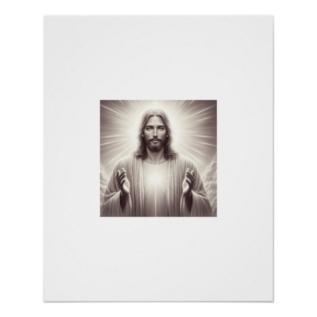 Póster Luz divina: Um retrato do Cristo de Jesus (Frente)