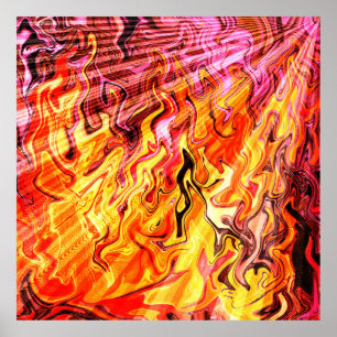 Poster Luz do sol através das chamas.....