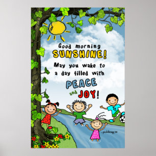 Póster Luz do sol do bom dia!