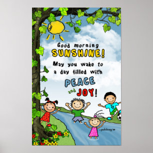 Poster Luz do sol do bom dia!