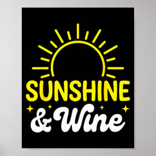 Poster Luz do sol e vinho verão ao ar livre 