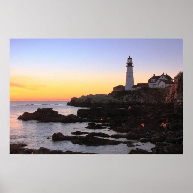 Poster Luz do Sol no Farol de Portland (Frente)