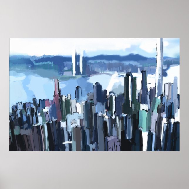 Póster Luz e azul (Frente)