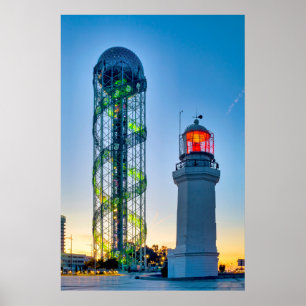 Poster Luz e Torre Alfabética