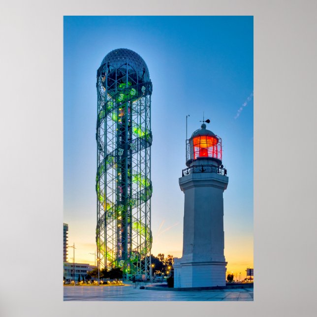 Poster Luz e Torre Alfabética (Frente)