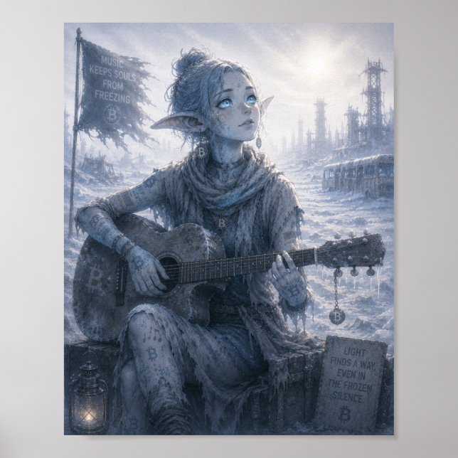 Poster Luz / Músico / Deserto Gelado (Frente)