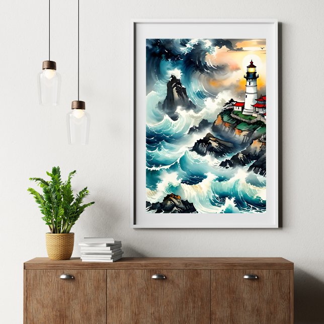 Poster Luz Orientadora - Cena do Farol Serene (Criador carregado)