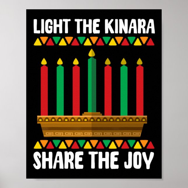 Poster Luz Os Kinara Compartilham A Joy Kwanzaa Candhold (Frente)