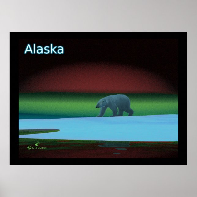 Poster Luz Polar Urso (Frente)