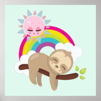 Luz Preguiçosa Bonita com Sol e Arco-íris