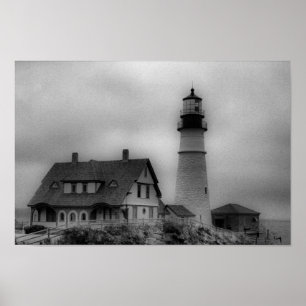 Póster Luz principal de Portland, cabo Elizabeth MIM