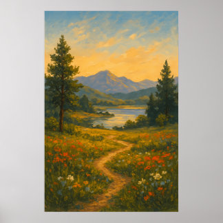 Poster Luz Suave sobre Planícies Sonhadoras | Pintura Pai
