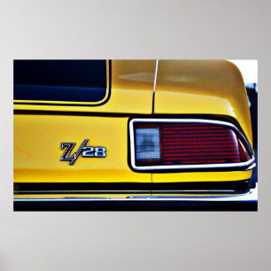 Póster luz traseira do Camaro Z/28
