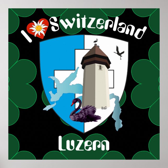 Poster Luzern Schweiz Suiça (Frente)