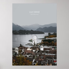 Poster Luzerna, Trabalho de arte de Viagem de Suiça