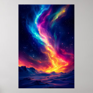 Poster Luzes belas de Norte mágico