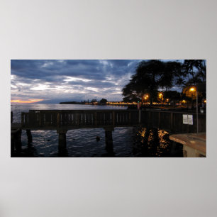Poster Luzes da cidade de Lahaina ao pôr do sol