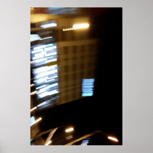 Póster luzes da rua em alta velocidade
