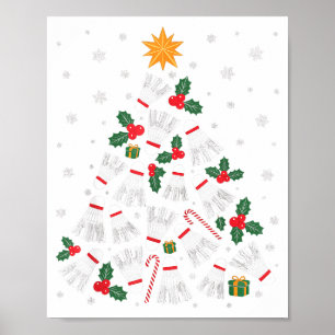 Poster Luzes de árvore de Natal engraçadas de Badminton S