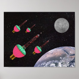 Póster Luzes de bolhas no espaço